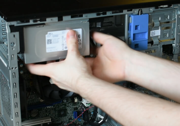 Repair, Replacing a power supply in a Dell OptiPlex desktop.